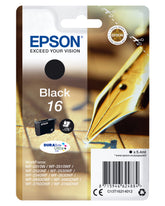 Epson 16 - 5,4 ml - negro - original - cartucho de tinta - para WorkForce WF-2010, 2510, 2520, 2530, 2540, 2630, 2650, 2660, 2750, 2760