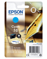 Epson 16 - 3,1 ml - azul cian - original - cartucho de tinta - para WorkForce WF-2010, 2510, 2520, 2530, 2540, 2630, 2650, 2660, 2750, 2760