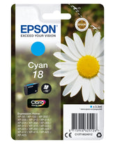 Epson 18 - 3.3 ml - azul cyan - original - tinteiro - para Expression Home XP-212, 215, 225, 312, 315, 322, 325, 412, 415, 422, 425