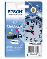 Epson 27 Multi-Pack - Pack de 3 - 10.8 ml - amarelo, azul cyan, magenta - original - tinteiro - para WorkForce WF-3620, WF-3640, WF-7110, WF-7210, WF-7610, WF-7620, WF-7710, WF-7715, WF-7720