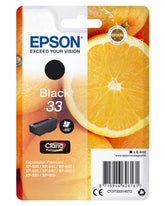 Epson 33 - 6.4 ml - black - original - blister - ink cartridge - for Expression Home XP-635, 830, Expression Premium XP-530, 540, 630, 635, 640, 645, 830, 900