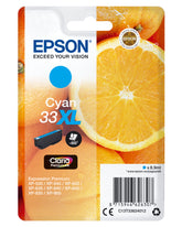 Epson 33XL - 8,9 ml - XL - azul cian - original - blister - cartucho de tinta - para Expression Home XP-635, 830, Expression Premium XP-530, 540, 630, 635, 640, 645, 830, 900