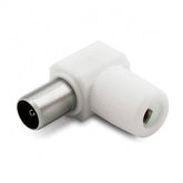 METRONIC CONECTOR TV 9.52mm FÊMEA EM L BRANCO