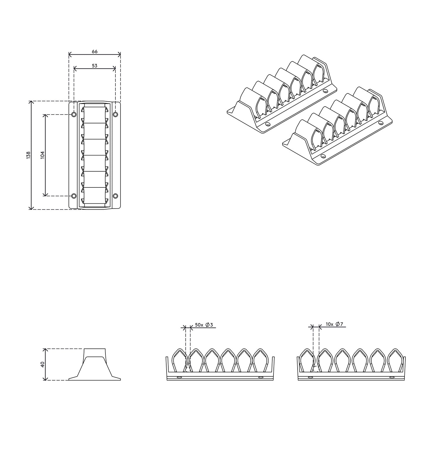 Addit cable wave - 2 pcs