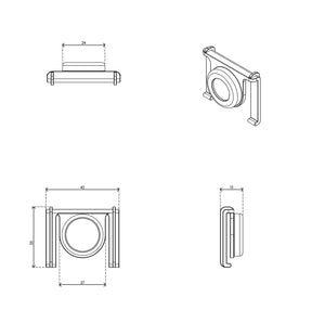 Addit cable guide - magnet mount