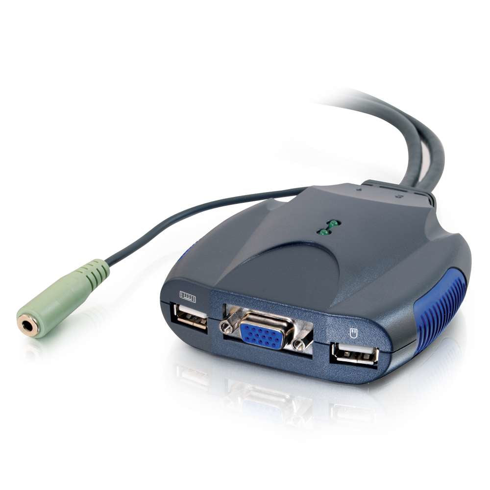 C2G TruLink 2-Port VGA and USB Micro KVM with Audio - Chave de KVM / áudio - 2 x KVM / áudio - 1 utilizador local - desktop