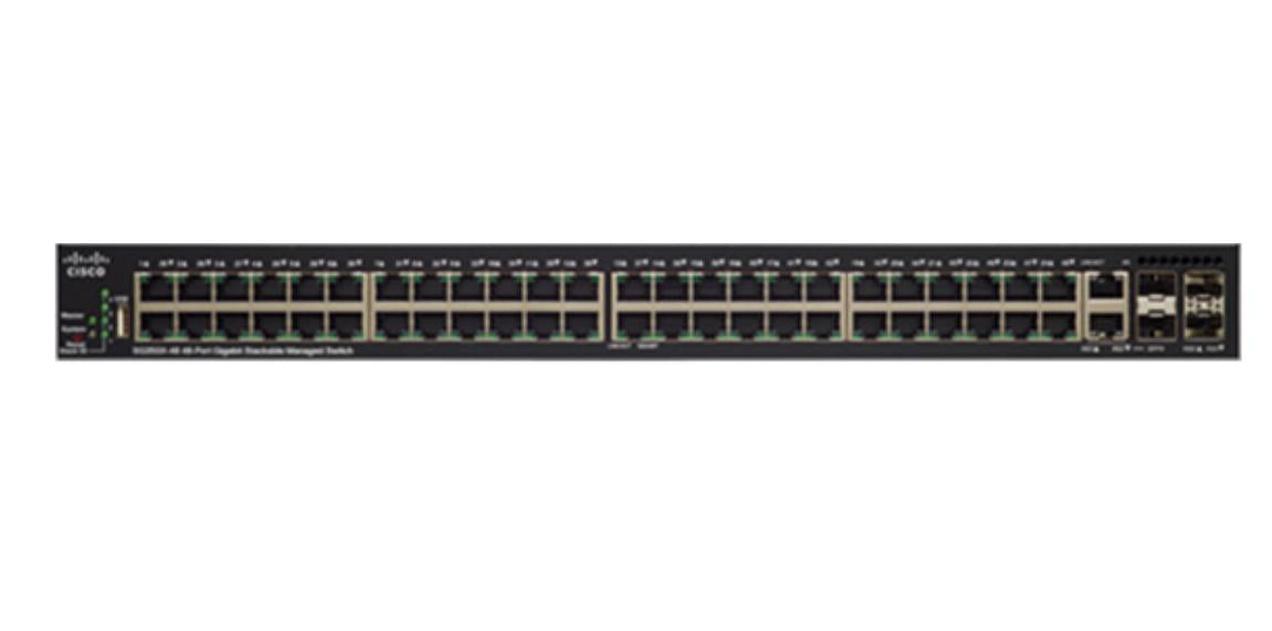 Cisco Small Business SG350X-48MP - Switch - Admin - 48 x 10/100/1000 (PoE+) + 2 x 10 Gigabit SFP+ combo + 2 x 10 Gigabit SFP+ - rail mountable - PoE+ (740 W)