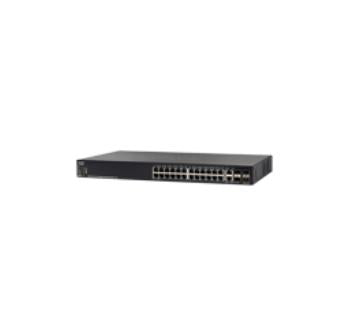 Cisco 550X Series SG550X-24 - Switch - L3 - Managed - 24 x 10/100/1000 + 2 x 10 Gigabit SFP+ (uplink) + 2 x 10GBase-T combo (uplink) - rail mountable