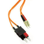 C2G Low-Smoke Zero-Halogen - Patch cable - LC multi-mode (M) to SC multi-mode (M) - 7 m - fiber optic - 62.5 / 125 micron - orange