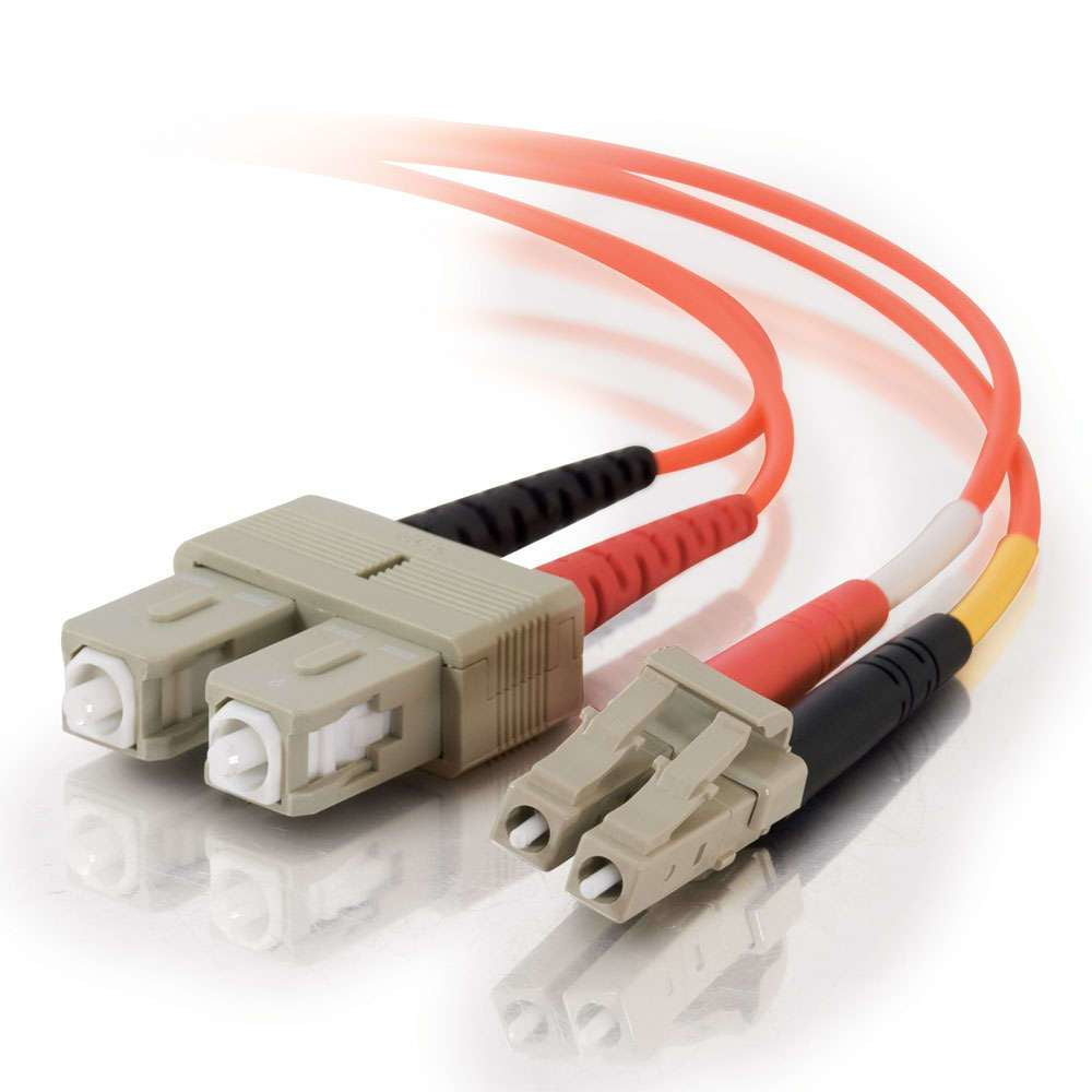 C2G Low-Smoke Zero-Halogen - Patch cable - multi-mode LC (M) to SC multi-mode (M) - 1 m - fiber optic - 50 / 125 micron - orange