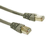 C2G Cat5e Booted Shielded (STP) Network Patch Cable - Patch cable - RJ-45 (M) to RJ-45 (M) - 1 m - PTB - CAT 5e - molded - gray