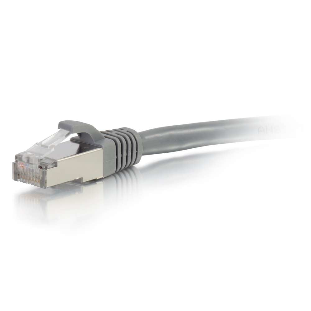 C2G Cat5e Booted Shielded (STP) Network Patch Cable - Patch cable - RJ-45 (M) to RJ-45 (M) - 50 m - PTB - CAT 5e - molded - gray