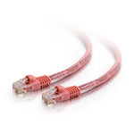 C2G Cat5e Booted Unshielded (UTP) Network Patch Cable - Cabo patch - RJ-45 (M) para RJ-45 (M) - 3 m - PTNB - CAT 5e - moldado, sem nós, entrançado - rosa