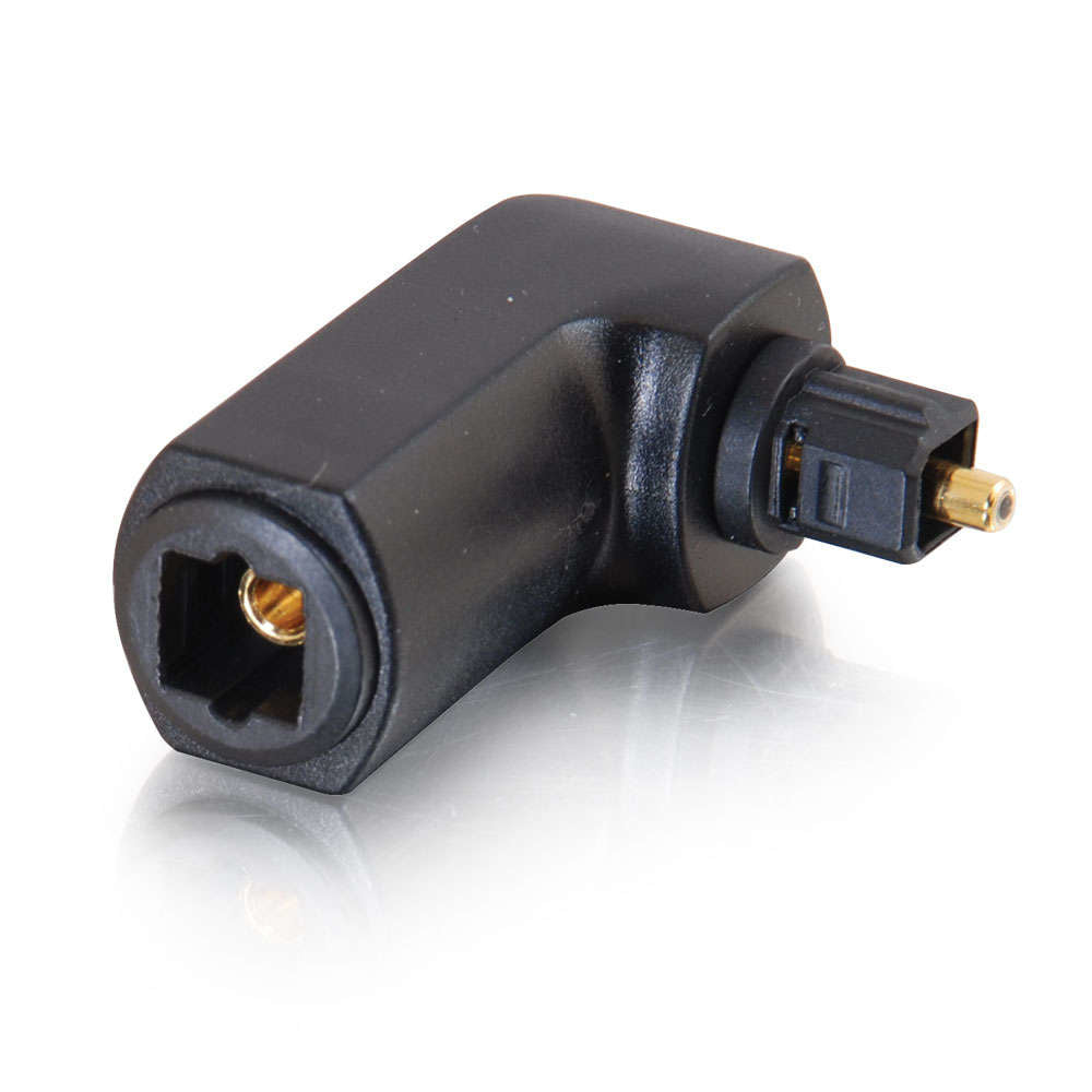 C2G Velocity - Adaptador de ângulo recto - TOSLINK macho para TOSLINK fêmea - preto