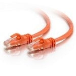 C2G Cat6 Booted Unshielded (UTP) Network Patch Cable - Patch cable - RJ-45 (M) to RJ-45 (M) - 50 cm - PTNB - CAT 6 - molded, knotless, braided - orange