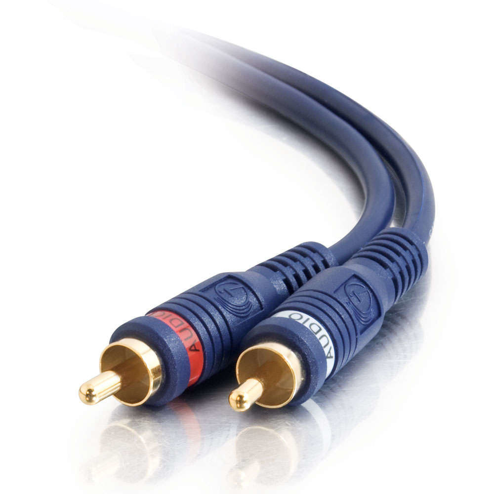 C2G Velocity - Audio Cable - Composite Audio - RCA Male to RCA Male - 5 m - Double Shielded Twisted Pair