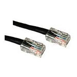 Cable de conexión cruzado de red C2G Cat5e sin arranque y sin blindaje (UTP) - Cable cruzado - RJ-45 (M) a RJ-45 (M) - 7 m - PTNB - CAT 5e - trenzado, uniboot - negro