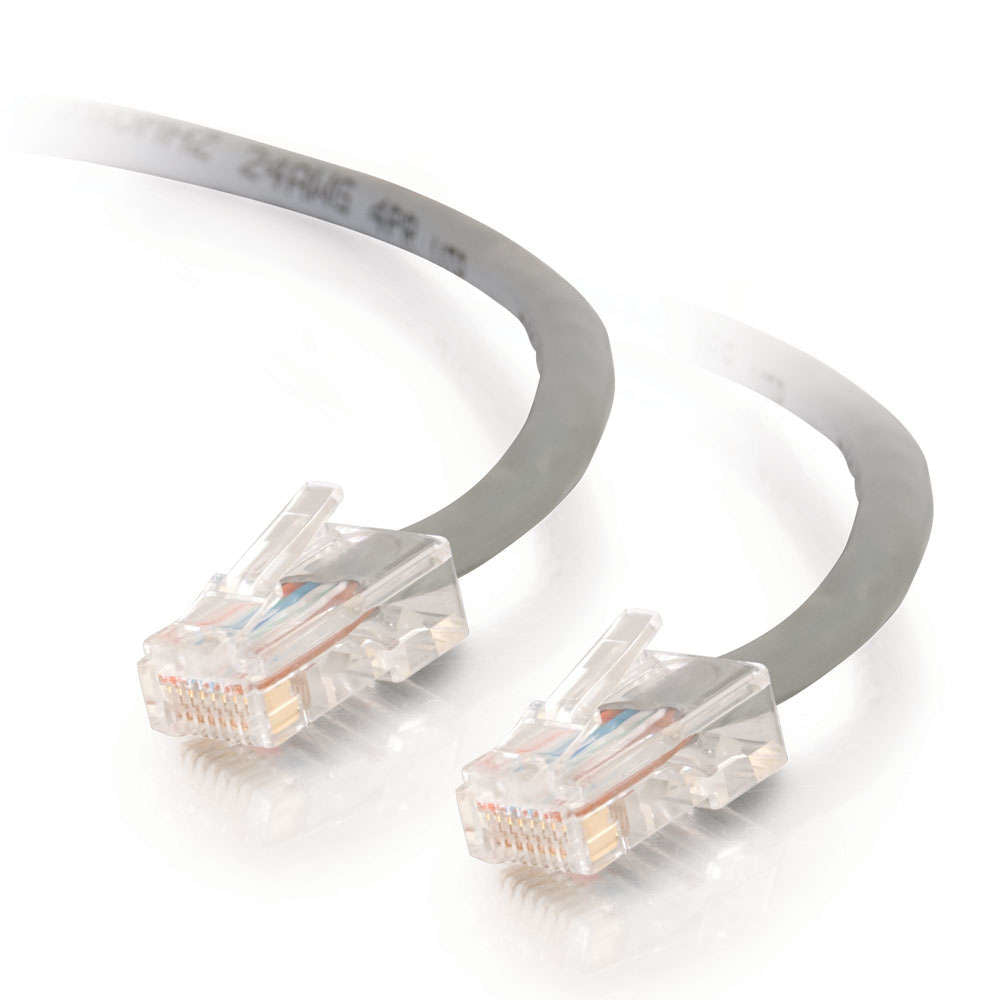 C2G Cat5e Non-Booted Unshielded (UTP) Network Patch Cable - Patch cable - RJ-45 (M) to RJ-45 (M) - 20 m - PTNB - CAT 5e - braided, uniboot - gray