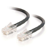 C2G Cat5e Non-Booted Unshielded (UTP) Network Patch Cable - Patch cable - RJ-45 (M) to RJ-45 (M) - 20 m - PTNB - CAT 5e - braided, uniboot - black