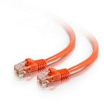 C2G Cat5e Booted Unshielded (UTP) Network Patch Cable - Cabo patch - RJ-45 (M) para RJ-45 (M) - 10 m - PTNB - CAT 5e - moldado, sem nós, entrançado - laranja