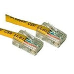 Cable de conexión cruzado de red C2G Cat5e sin arranque y sin blindaje (UTP) - Cable cruzado - RJ-45 (M) a RJ-45 (M) - 1 m - PTNB - CAT 5e - trenzado, uniboot - amarillo