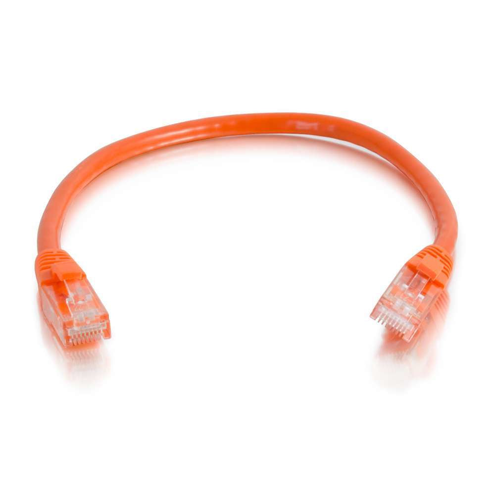 Cable de conexión de red C2G Cat6 con arranque sin blindaje (UTP) - Cable de conexión - RJ-45 (M) a RJ-45 (M) - 2 m - PTNB - CAT 6 - moldeado, sin nudos, trenzado - naranja