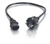 C2G Universal Power Cord - Power Cord - EEC 7/7 (M) to IEC 60320 C13 - 50 cm - molded - black - Europe