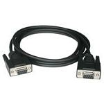 C2G - Null Modem Cable - DB-9 (F) to DB-9 (F) - 50 cm - thumbscrews - black