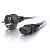 C2G Universal Power Cord - Cabo de alimentação - CEE 7/7 (M) para IEC 60320 C13 - 1 m - moldado - preto - Europa