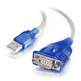 C2G USB to DB9 Serial Adapter Cable - Serial Adapter - USB - RS-232 - Blue