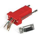 C2G Modular Adapter - Serial Adapter - RJ-45 (F) to DB-9 (M) - Red