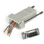 C2G Modular Adapter - Serial Adapter - RJ-45 (F) to DB-9 (M) - Gray