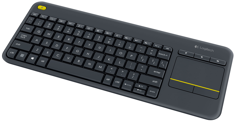Logitech Wireless Touch Keyboard K400 Plus - Teclado - sem fios - 2.4 GHz - QWERTY - Padrão internacional americano - preto