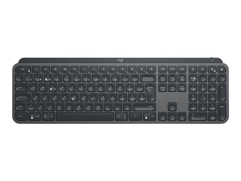 Logitech MX Keys - Keyboard - Backlight - Bluetooth, 2.4GHz - QWERTZ - Swiss - graphite (920-009407)