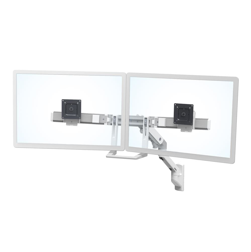 Ergotron HX - Mounting Kit (Handle, Swing Arm, Wall Mount, 2 Axes, Hinge Arch, Extension) - For 2 LCD Displays - White - Screen Size: Up to 32''