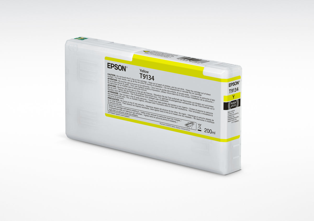 Epson T9134 - 200 ml - amarillo - original - cartucho de tinta - para SureColor P5000, SC-P5000, SC-P5000 STD Spectro, SC-P5000 Violet, SC-P5000 Violet Spectro