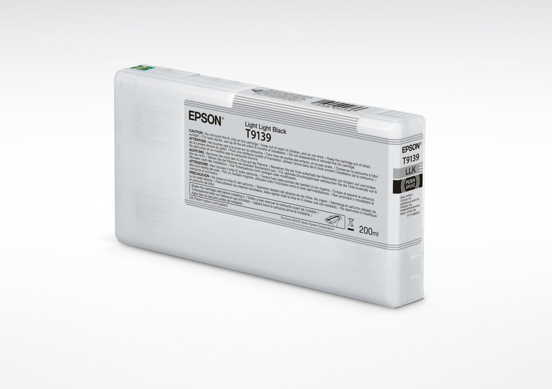 Epson T9139 - 200 ml - preto leve claro - original - tinteiro - para SureColor P5000, SC-P5000, SC-P5000 STD Spectro, SC-P5000 Violet, SC-P5000 Violet Spectro