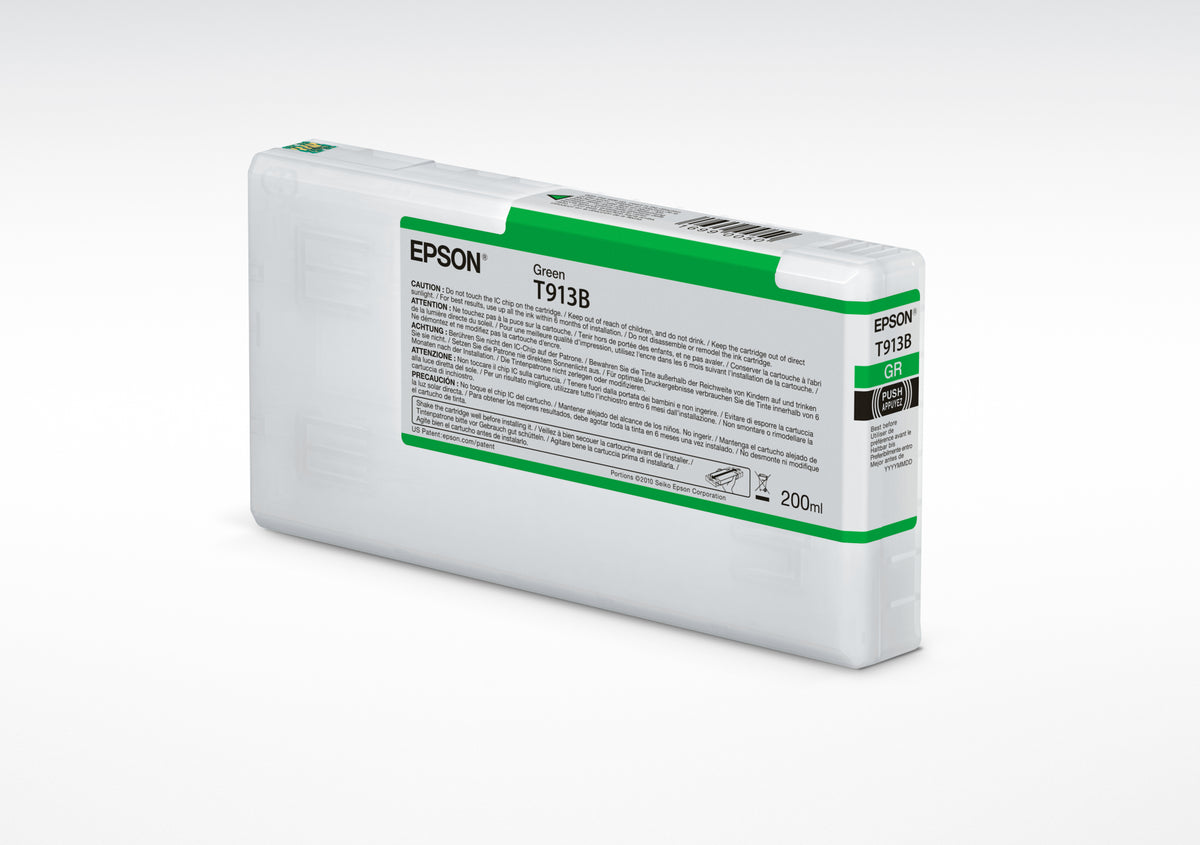 Epson T913B - 200 ml - verde - original - cartucho de tinta - para SureColor P5000, SC-P5000, SC-P5000 STD Spectro, SC-P5000 Violet, SC-P5000 Violet Spectro