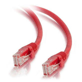 C2G - Cabo patch - RJ-45 (M) para RJ-45 (M) - 3 m - PTNB - CAT 5e - inicializado, sem nós - vermelho