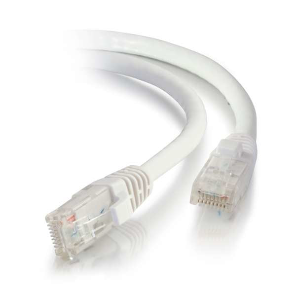 C2G - Cabo patch - RJ-45 (M) para RJ-45 (M) - 5 m - PTNB - CAT 6a - inicializado, sem nós - branco