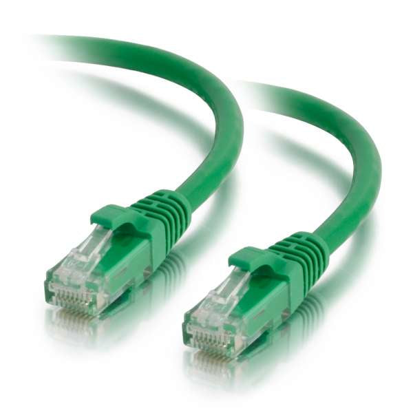 C2G - Cabo patch - RJ-45 (M) para RJ-45 (M) - 5 m - PTNB - CAT 6a - inicializado, sem nós - verde