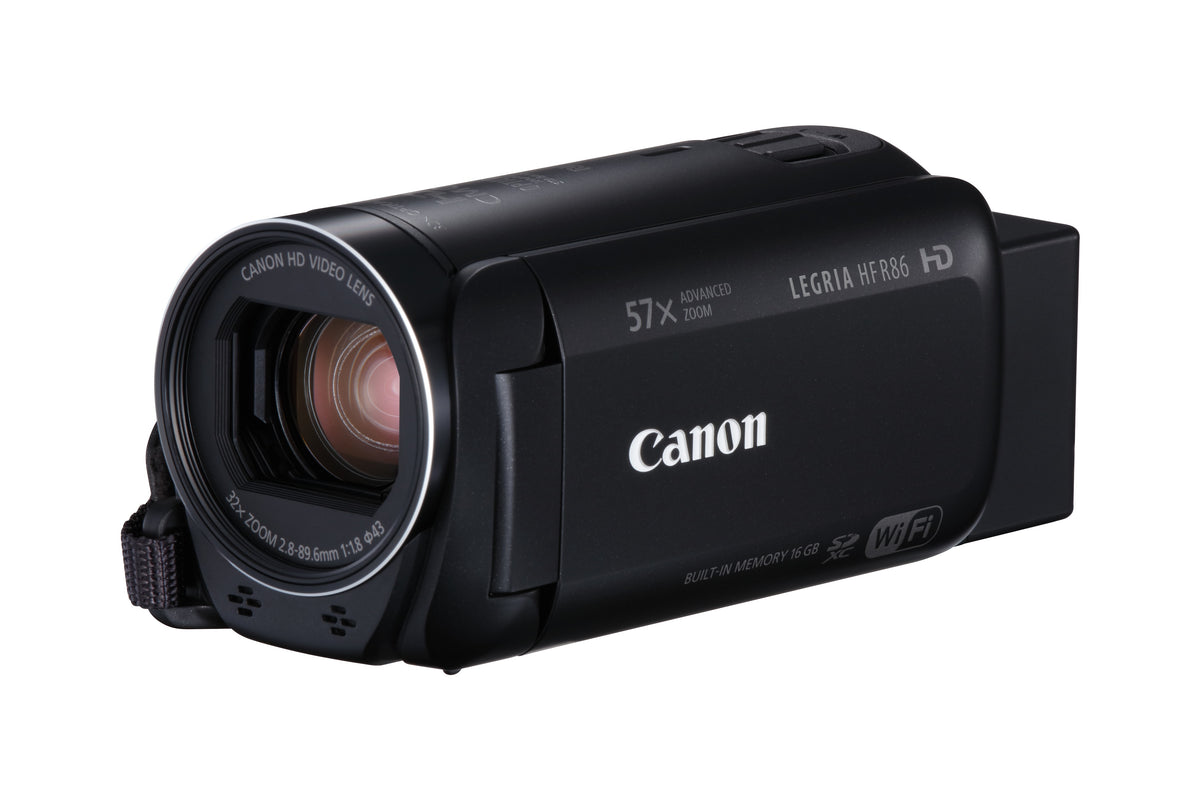 Canon LEGRIA HF R86 - Camcorder - 1080p / 50 fps - 3.28 MP - 32x optical zoom - 16 GB flash - flash card - Wi-Fi, NFC - black