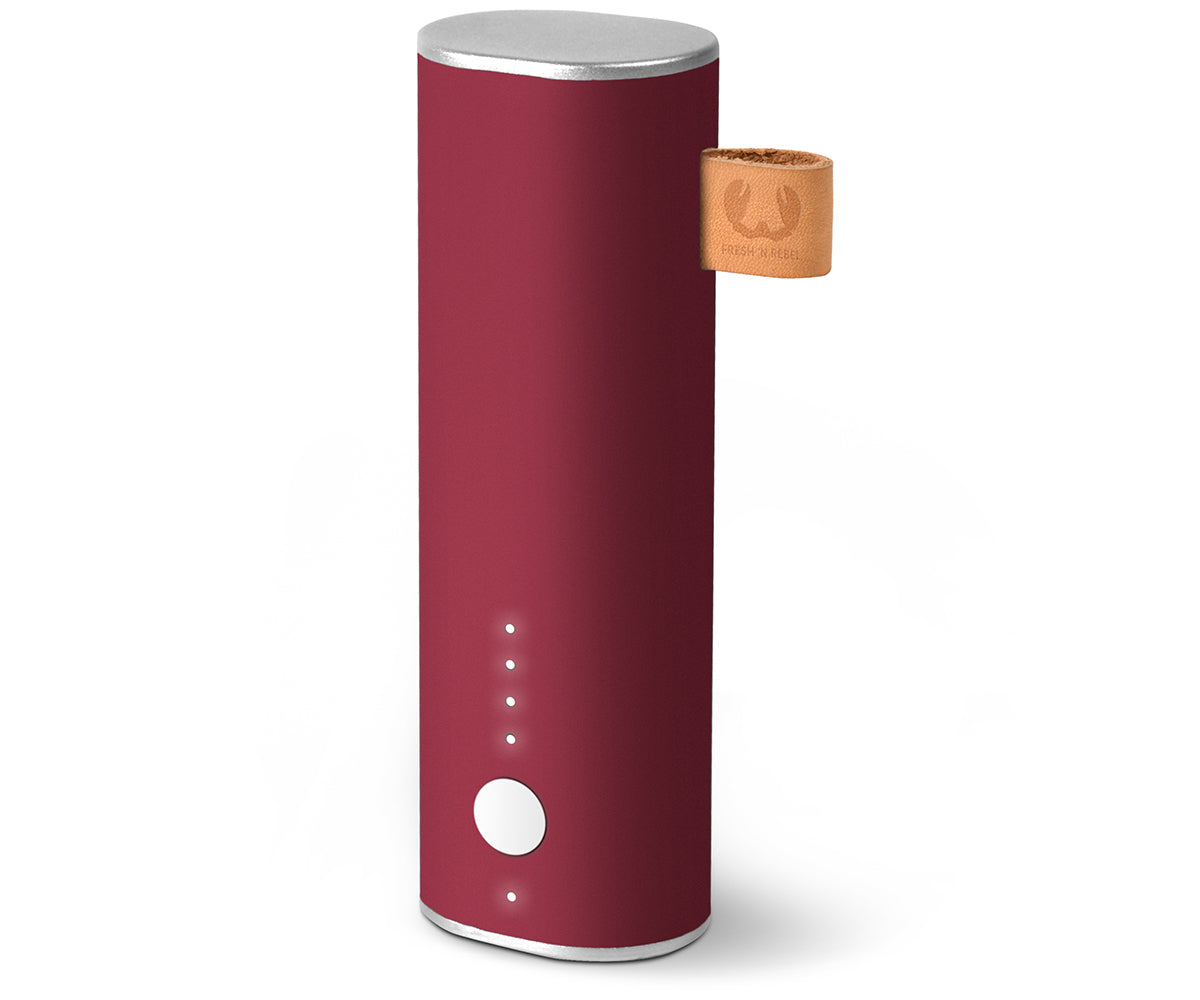 Fresh 'n Rebel Powerbank POWER TO GO - Portable Charger - 3000 mAh - 1 A (USB) - On Cable: Micro-USB - Ruby