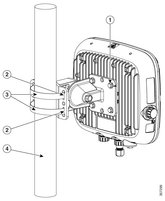 Cisco - Wireless Access Point Mounting Kit (Vertical) - Pole mount, Wall mount - for Catalyst 9124AXD, 9124AXI (AIR-MNT-VERT1=)