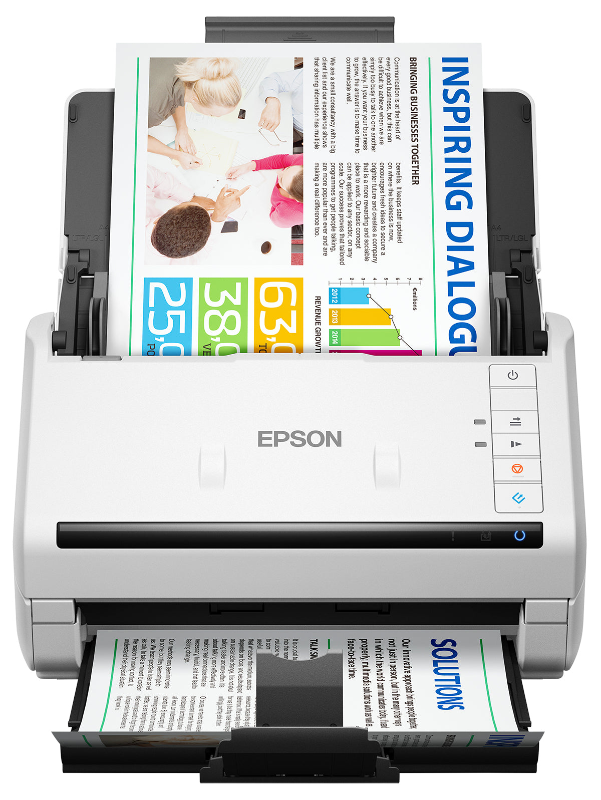 Epson WorkForce DS-770 - Document Scanner - Duplex - A4 - 600 dpi x 600 dpi - up to 45 ppm (mono) / up to 45 ppm (color) - ADF (100 sheets) - up to 5000 scans per day - USB 3.0