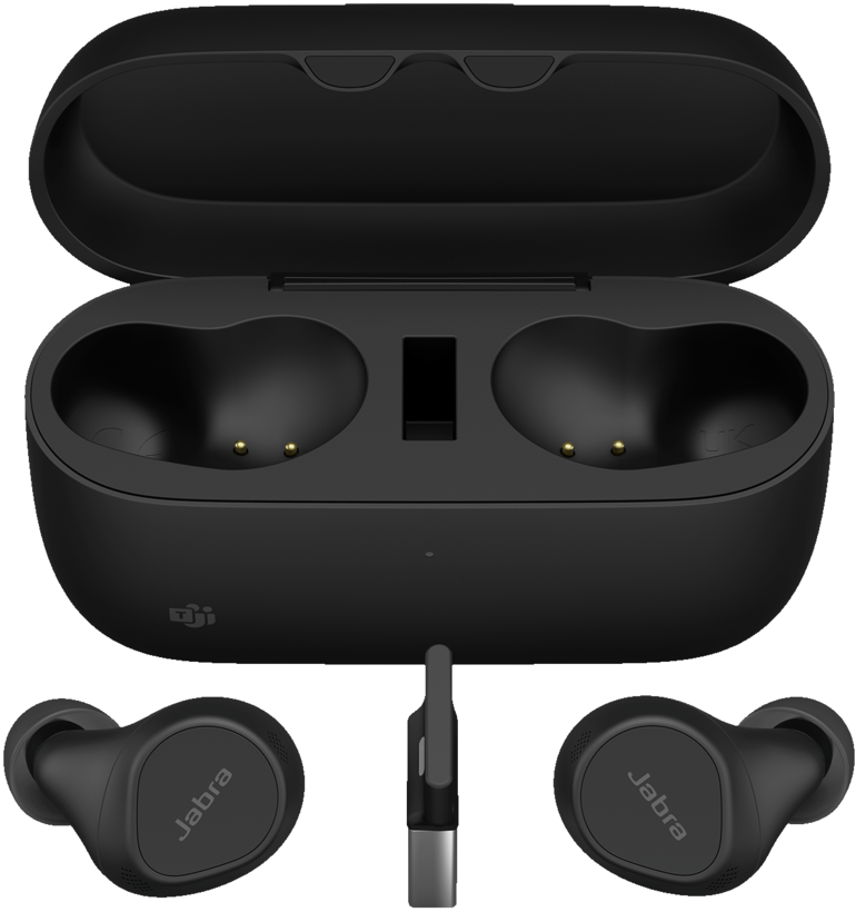 Jabra Evolve2 7 MS - Auriculares inalámbricos con micrófono - intrauditivos - bluetooth - cancelación activa de ruido - USB-A mediante adaptador Bluetooth - aislamiento de ruido - negro