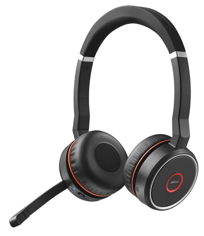 Jabra Evolve 75 UC Stereo - Auscultadores - no ouvido - bluetooth - sem fios - cancelamento de ruído activo - USB