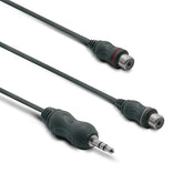 METRONIC ADAPTER JACK STERO 3.5MM FEMALE / 2 RCA MALE 0.1M