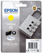 Epson 35 - 9,1 ml - amarillo - original - blister - cartucho de tinta - para WorkForce Pro WF-4720, WF-4720DWF, WF-4725DWF, WF-4730, WF-4730DTWF, WF-4740, WF-4740DTWF