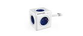 Allocacoc PowerCube extended - Power distribution unit - AC 250 V - output connectors: 5 - cobalt blue